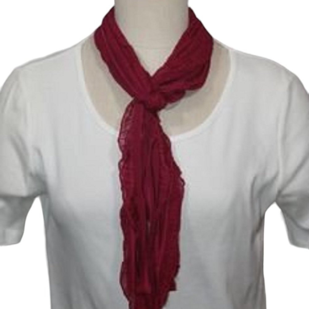 Raspberry Flutter Scarf Lightweight Women Accessory Mult… - Picture 2 of 4